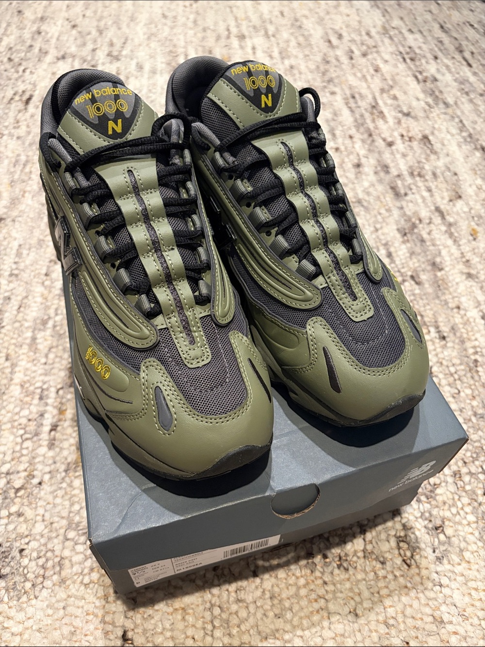 New Balance 1000 Olive Green and Black Men's Sneakers
